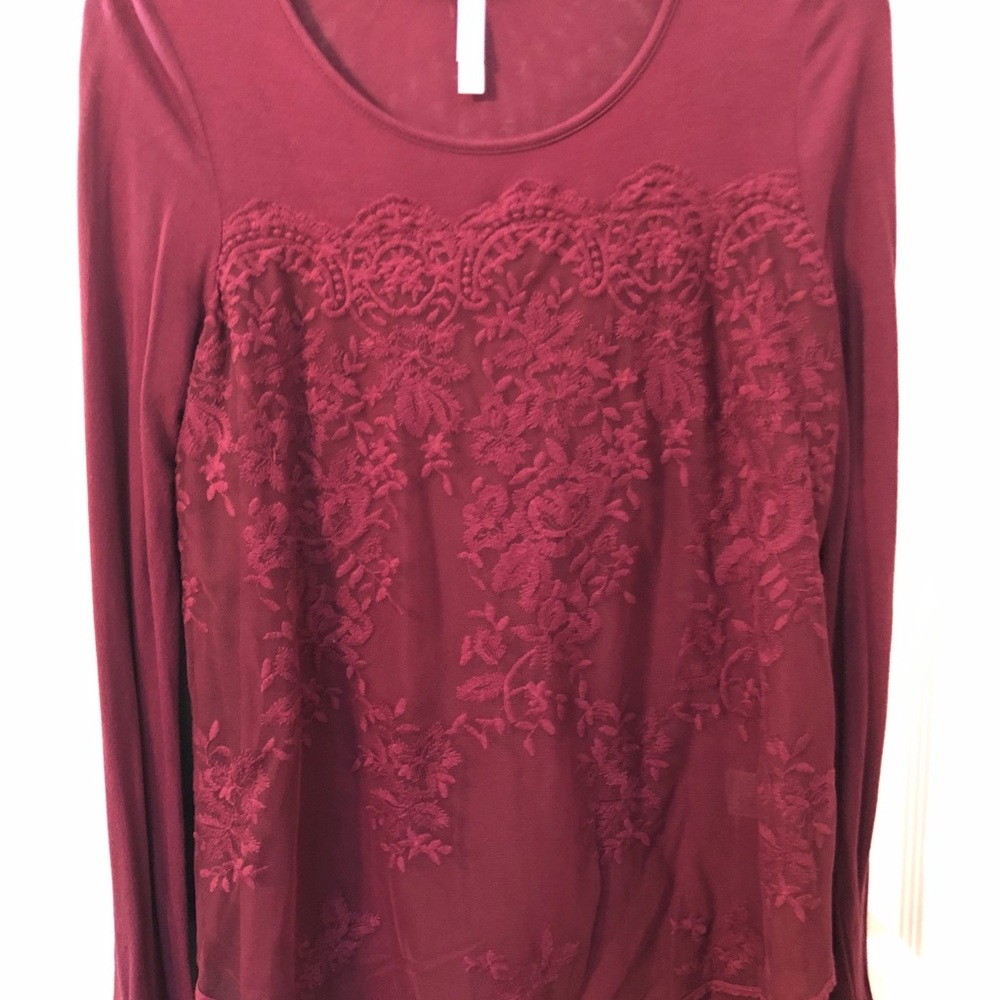 Maroon top